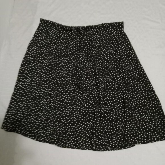 Vintage polka dot skirt, revamped, stretch waistband, cotton and polyester - Picture 1 of 6